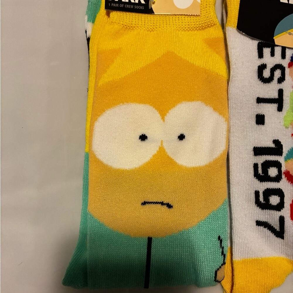 South Park Cartman Butters Comedy Central Novelty Crew Socks Bundle 3 - Picture 2 of 7